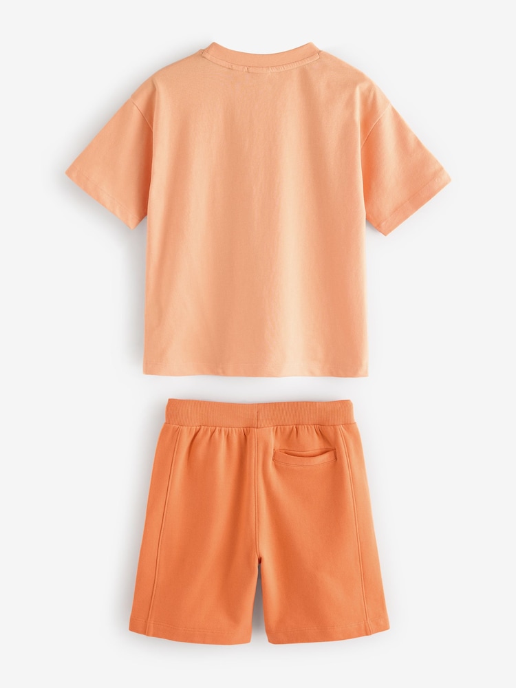 Baker by Ted Baker Oversized 100% Cotton T-Shirt And Shorts Set - Image 9 of 13