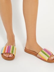 Dune London Natural Lilas Woven Footbed Smart Sandals - Image 1 of 6