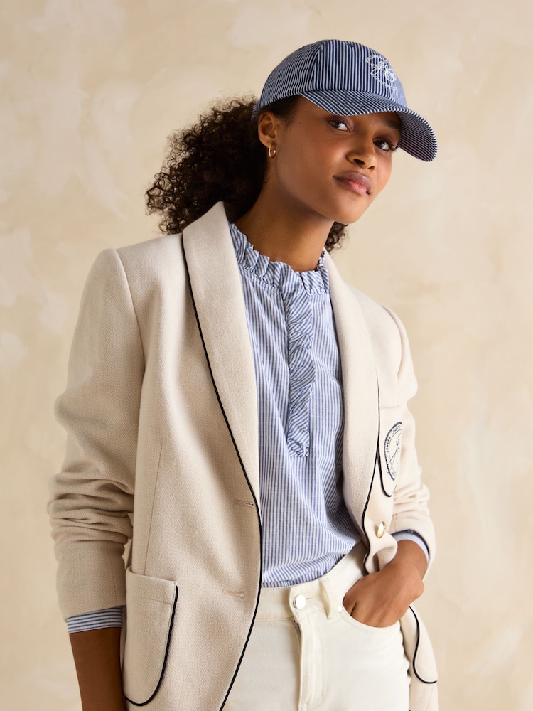 Joules Daley Navy Stripe Cap - Image 1 of 7