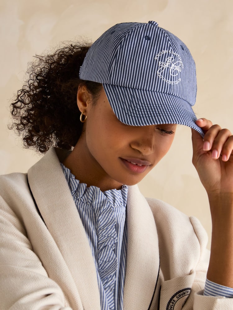 Joules Daley Navy Stripe Cap - Image 3 of 7