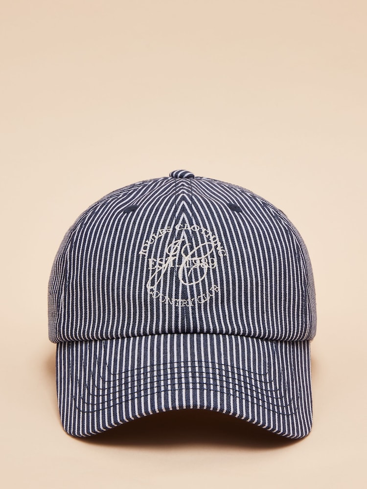 Joules Daley Navy Stripe Cap - Image 4 of 7