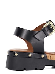 Dune London Black Laplin T Bar Gladiator Sandals - Image 5 of 5