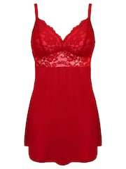 Pour Moi Red Fleur Lace Chemise - Image 2 of 3