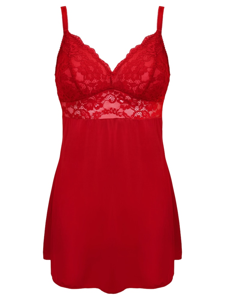 Pour Moi Red Fleur Lace Chemise - Image 2 of 3