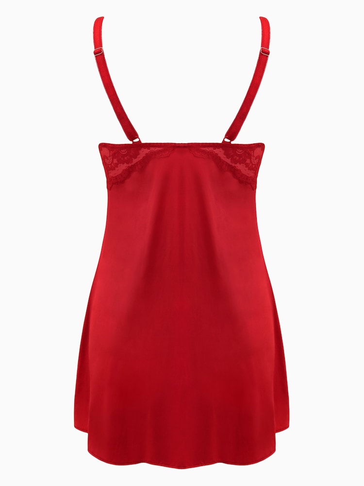 Pour Moi Red Fleur Lace Chemise - Image 3 of 3