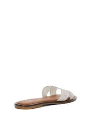 Dune London Silver Lexxo Embellished Pattern Sandals - Image 4 of 6