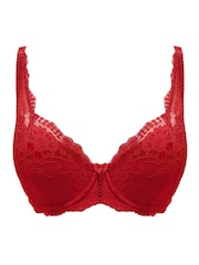 Rot - Pour Moi Fleur Underwired Balconette Bra - Bild 3 von 4