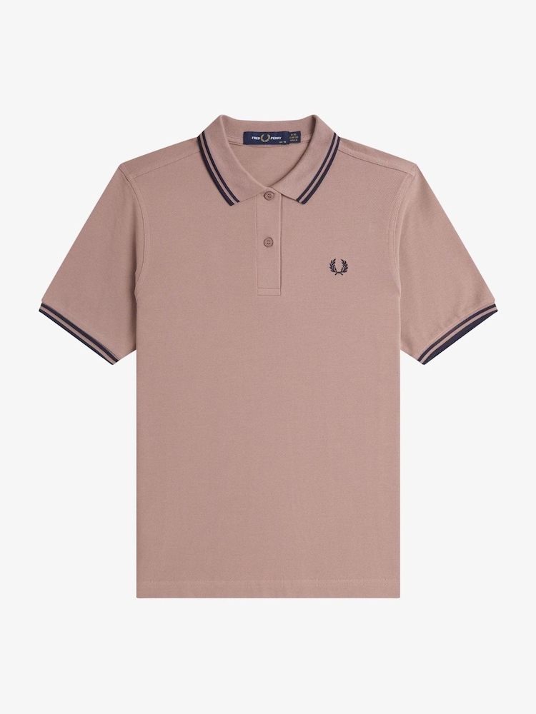 Fred Perry Pink Twin Tipped Polo Shirt - Image 1 of 2