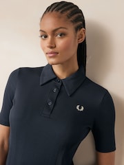 Fred Perry Ribbed Polo Shirt - Image 3 of 6