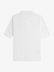 Fred Perry Textured Open-Knit Polo Shirt - Image 2 of 2