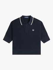 Fred Perry Open-Collar Mesh Knit-Shirt - Image 1 of 2