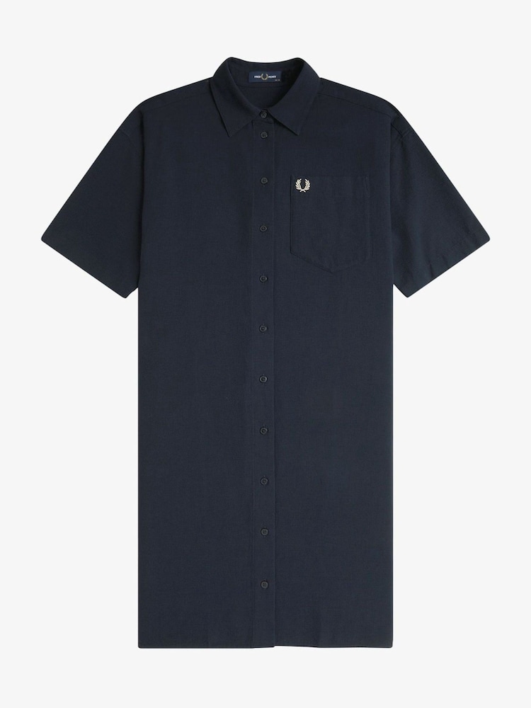 Fred Perry Seersucker Shirt Dress - Image 1 of 2