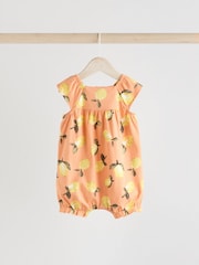 Multi Bright Fruit Baby Printed Rompers 3 Pack - Image 6 of 12