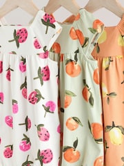 Multi Bright Fruit Baby Printed Rompers 3 Pack - Image 7 of 12