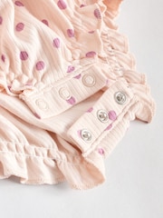 Pink Baby Printed Rompers 4 Pack - Image 11 of 12