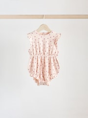 Pink Baby Printed Rompers 4 Pack - Image 6 of 12