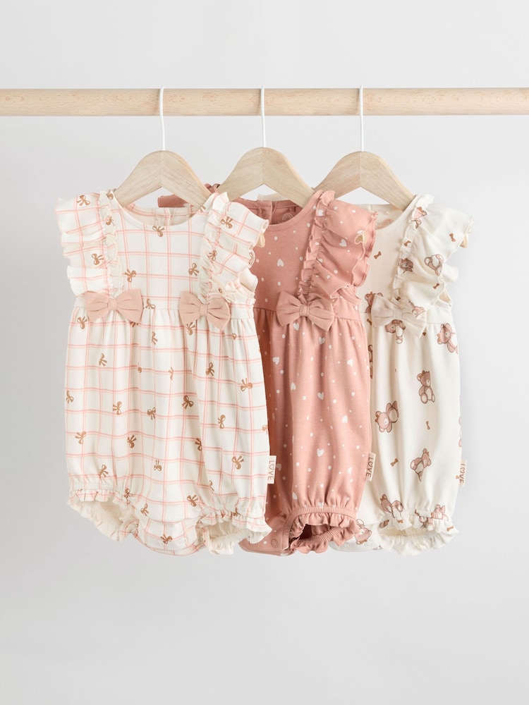 Braun und Rosa - Babystrampelhöschen im 3er-Pack - Bild 1 von 11 Braun und Rosa - Babystrampelhöschen im 3er-Pack - Bild 1 von 11