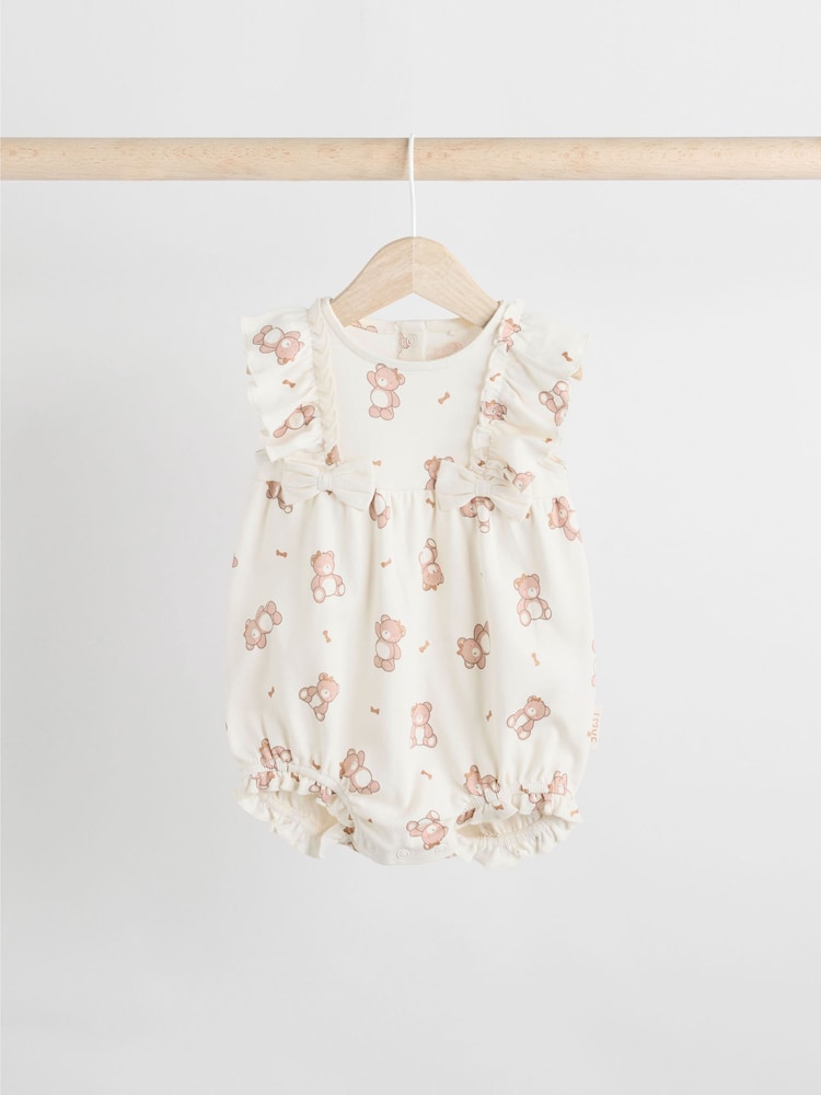 Brown and Pink Baby Rompers 3 Pack - Image 5 of 11