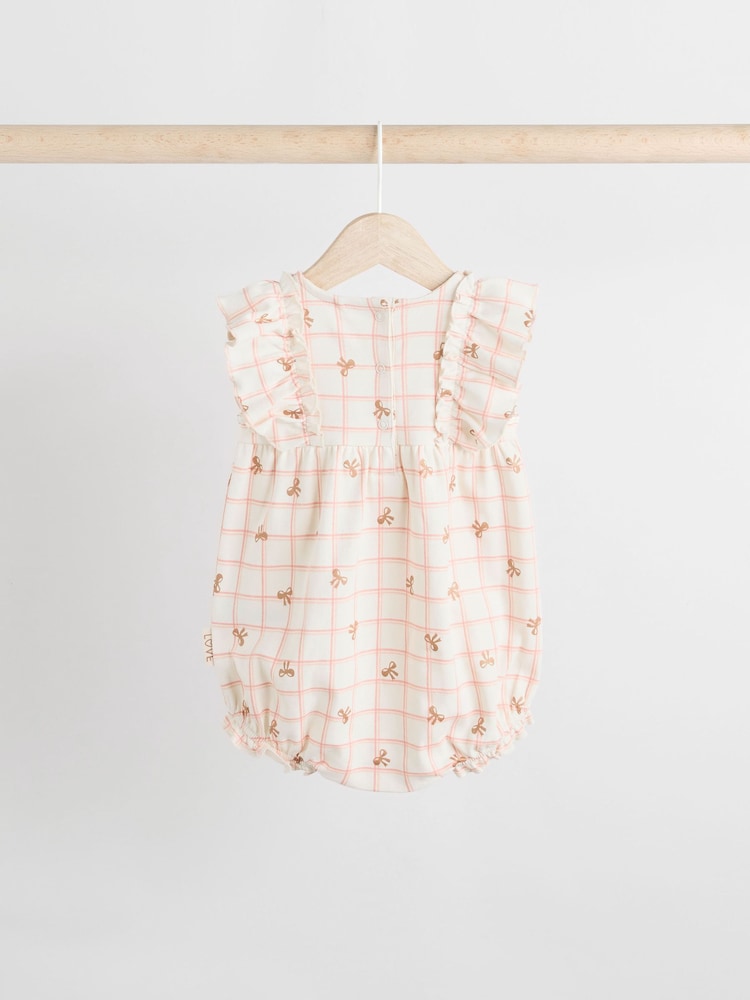 Brown and Pink Baby Rompers 3 Pack - Image 6 of 11
