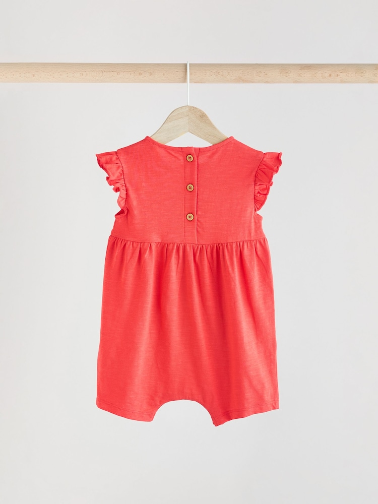 Red Baby Printed Rompers 3 Pack - Image 10 of 15
