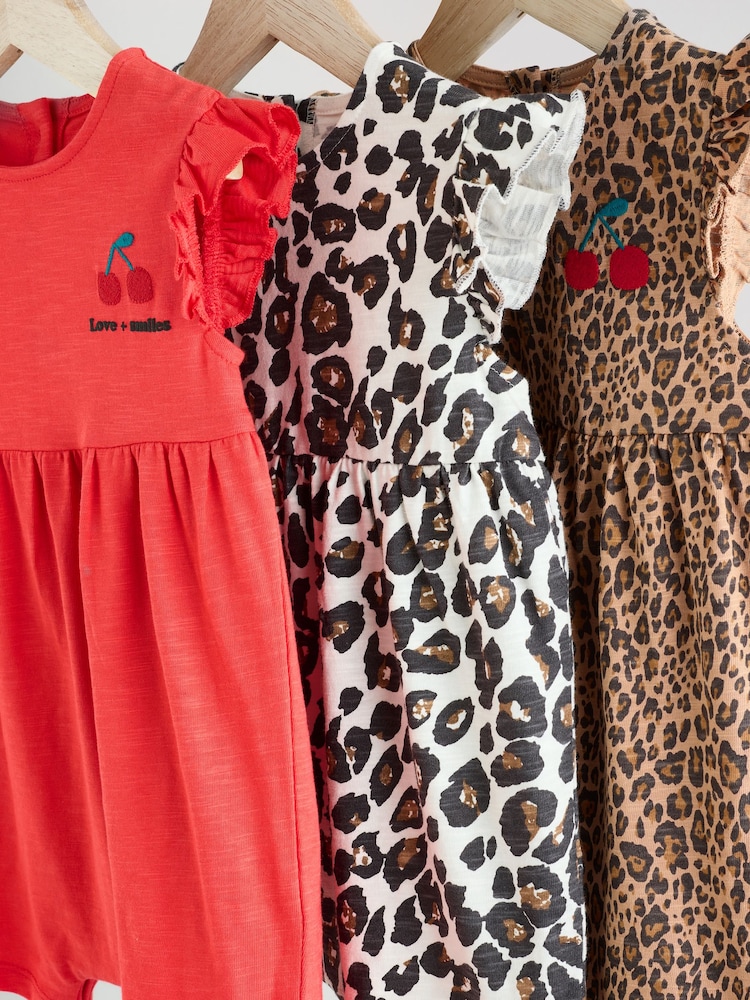 Red Baby Printed Rompers 3 Pack - Image 11 of 15