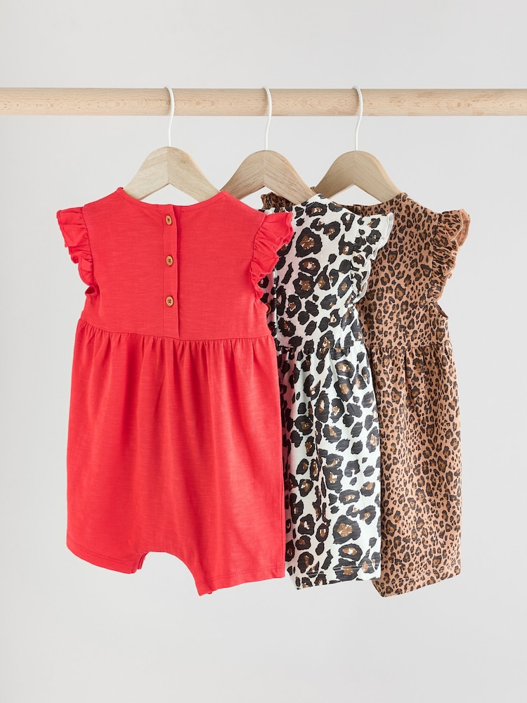 Red Baby Printed Rompers 3 Pack - Image 9 of 15