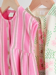 Green and Pink Printed - Baby Jersey Rompers 2 Pack - Image 6 of 14