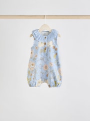 Blue/Pink Baby Printed Rompers 3 Pack - Image 4 of 11