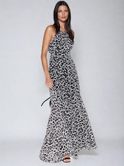Religion Black Open Back Halterneck Ametrine Maxi Dress - Image 2 of 6