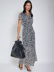 Religion Black Destiny Shirt Dress in Classic Leopard Print - Image 2 of 6