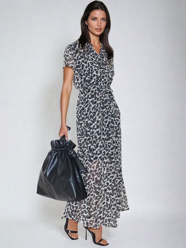 Religion Black Destiny Shirt Dress in Classic Leopard Print - Image 2 of 6