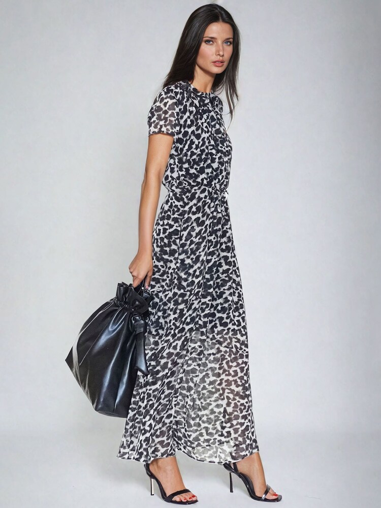 Religion Black Destiny Shirt Dress in Classic Leopard Print - Image 3 of 6