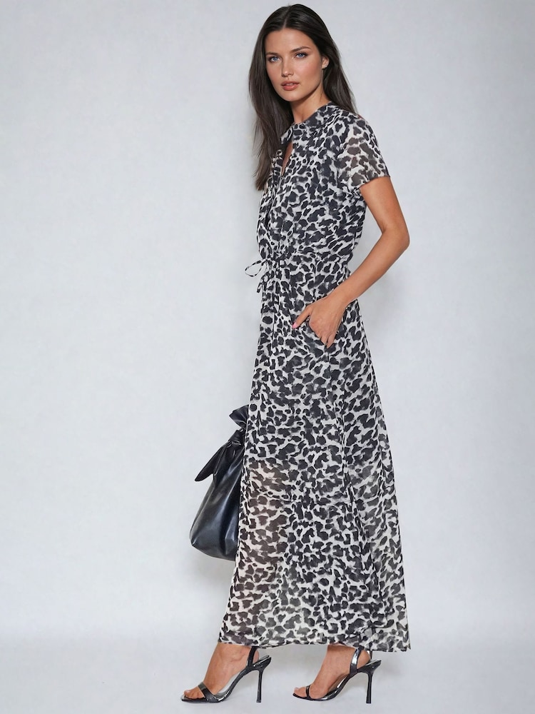 Religion Black Destiny Shirt Dress in Classic Leopard Print - Image 4 of 6