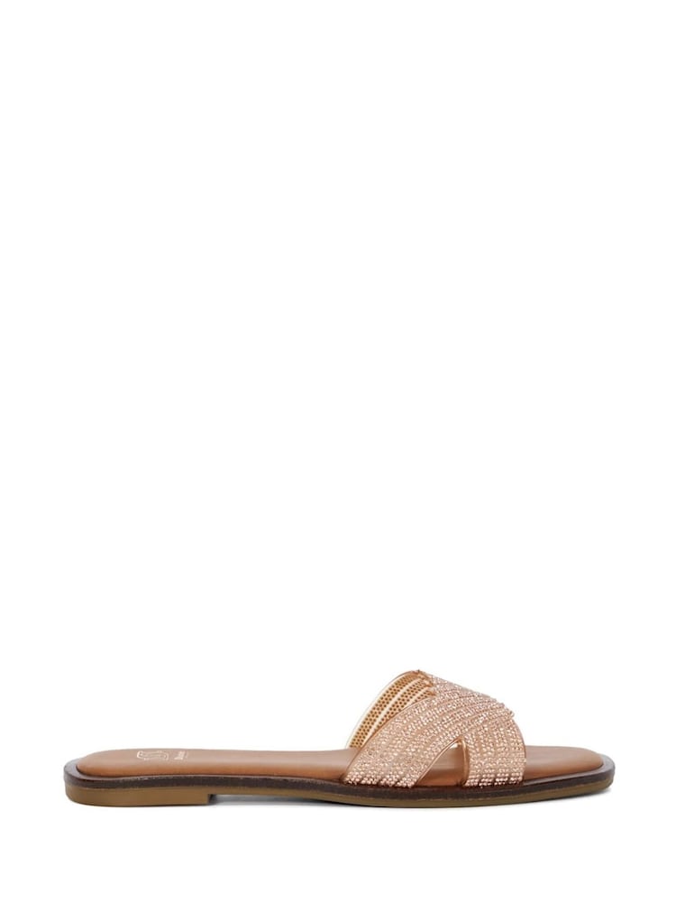 Dune London Brown Lexxo Embellished Pattern Sandals - Image 2 of 6