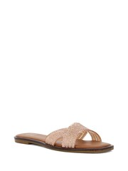 Dune London Brown Lexxo Embellished Pattern Sandals - Image 3 of 6