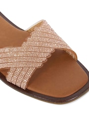Dune London Brown Lexxo Embellished Pattern Sandals - Image 6 of 6