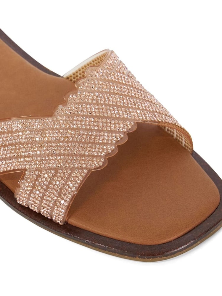 Dune London Brown Lexxo Embellished Pattern Sandals - Image 6 of 6