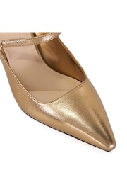 Dune London Brown Chronicle Buckle Open Mules - Image 5 of 6