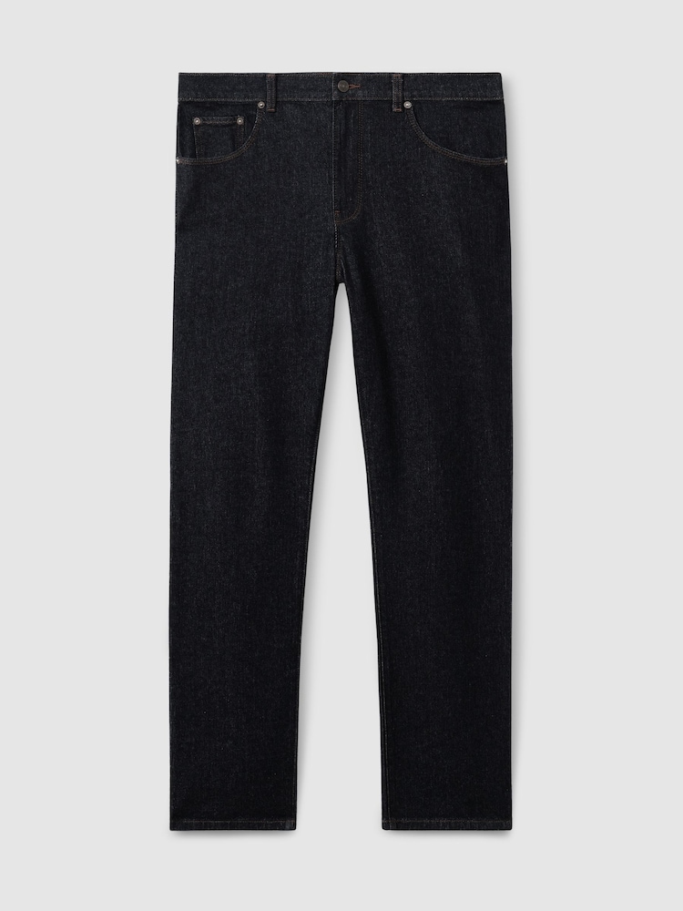 Цвет индиго - Джинсы прямого кроя Reiss Bishopsgate - Изображение 2 из 7