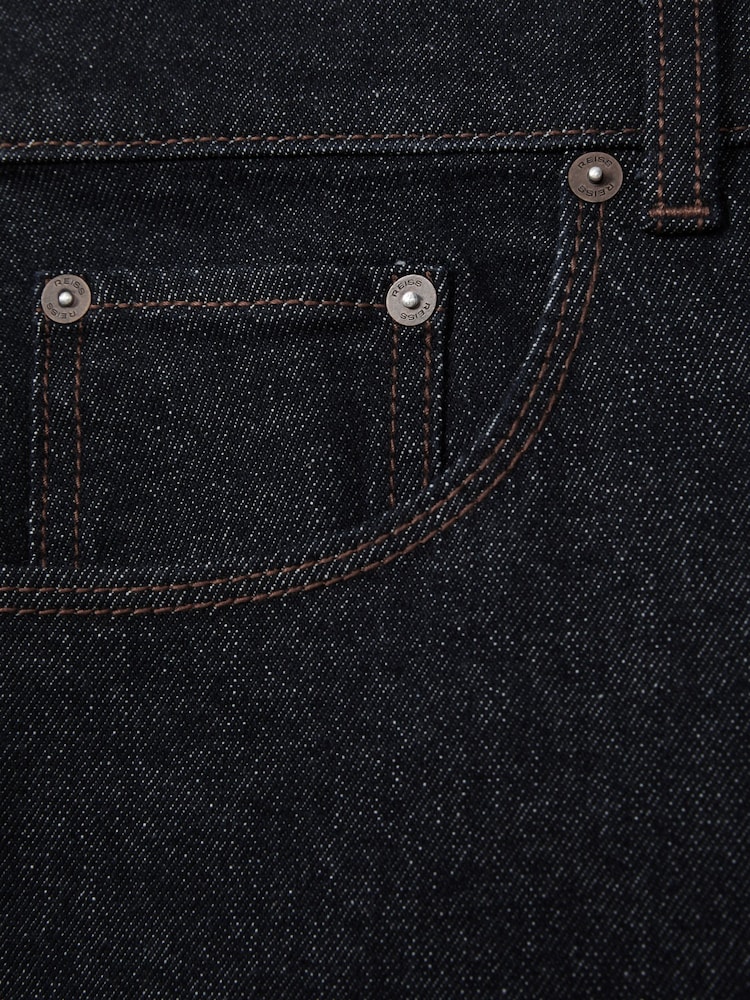 Reiss Raw Indigo Bishopsgate Straight-Leg Jeans - Image 6 of 6 Reiss Raw Indigo Bishopsgate Straight-Leg Jeans - Image 6 of 6