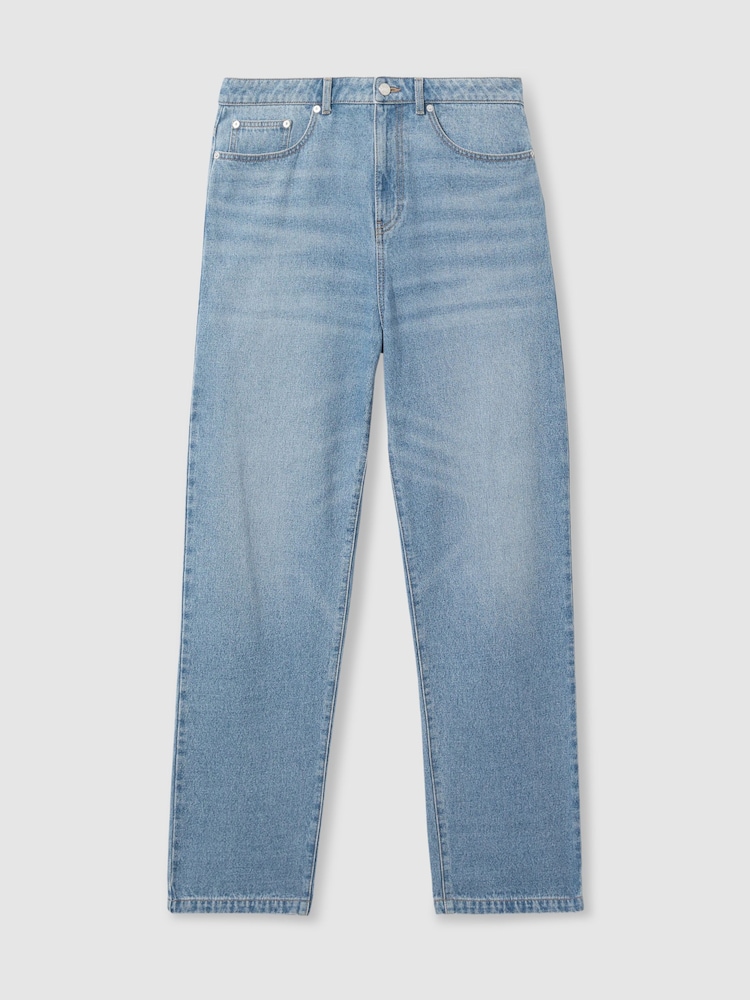 Reiss Light Blue Wash Broadway Loose-Fit Jeans - Image 2 of 6 Reiss Light Blue Wash Broadway Loose-Fit Jeans - Image 2 of 6