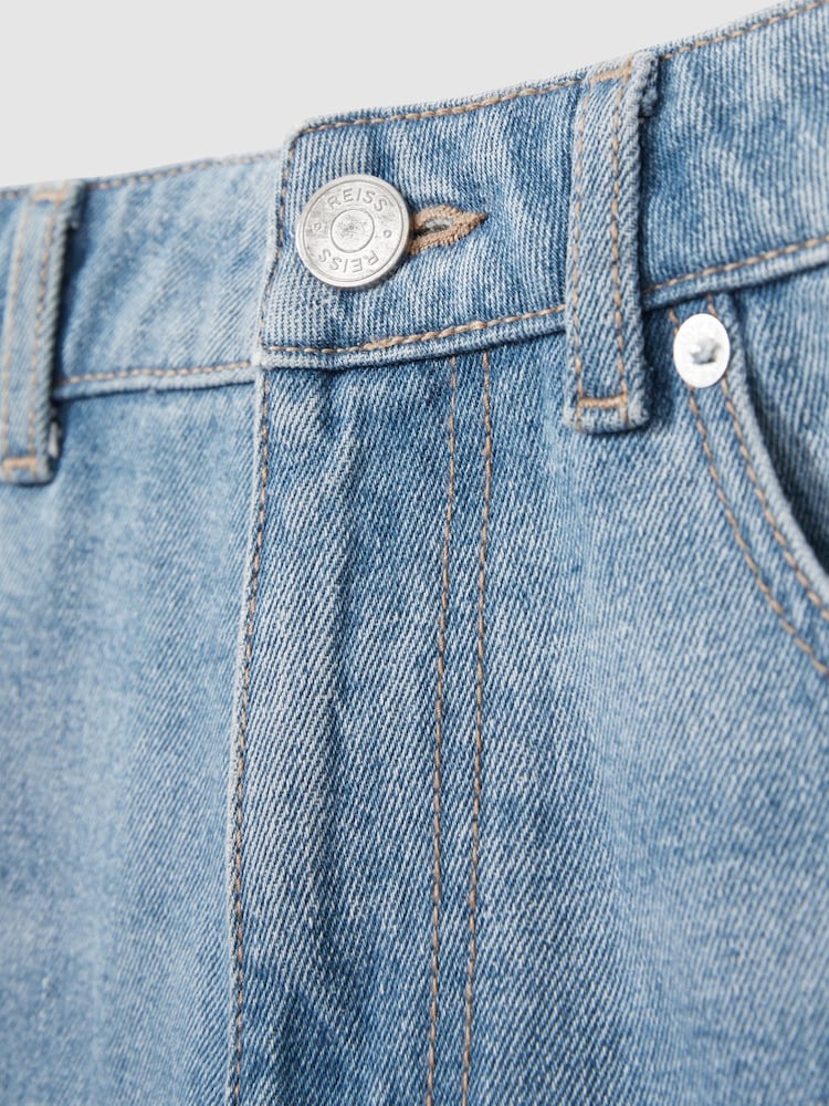 Reiss Light Blue Wash Broadway Loose-Fit Jeans - Image 6 of 6
