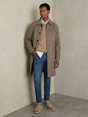 Reiss Mid Blue Wash Maddison Tapered Slim-Fit Jeans - Image 1 of 6