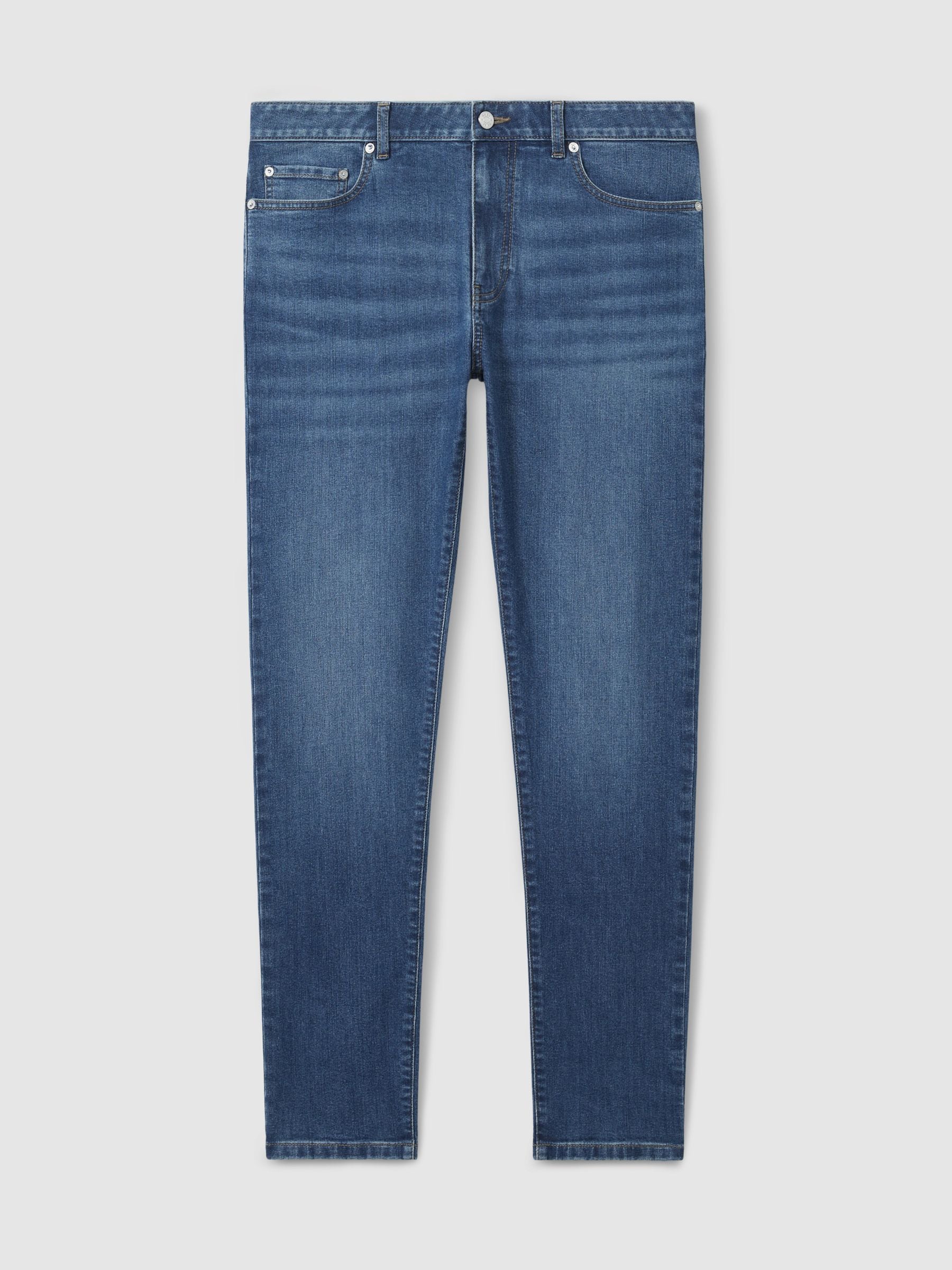 Buy Reiss Mid Blue Wash Maddison Tapered Slim-Fit Jeans from the Next UK  online shop