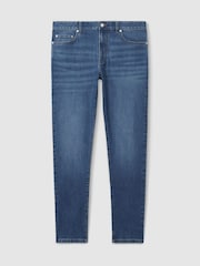 Reiss Mid Blue Wash Maddison Tapered Slim-Fit Jeans - Image 2 of 6