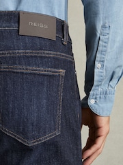Reiss Indigo Blue Wash Picton Cotton-Stretch Slim-Fit Jeans - Image 4 of 6