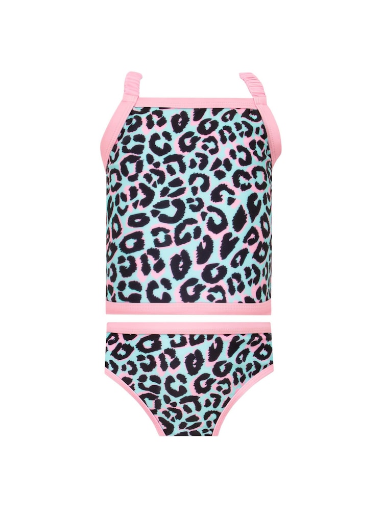 Harry Bear Blue Animal Print Pattern Tankini - Image 1 of 5