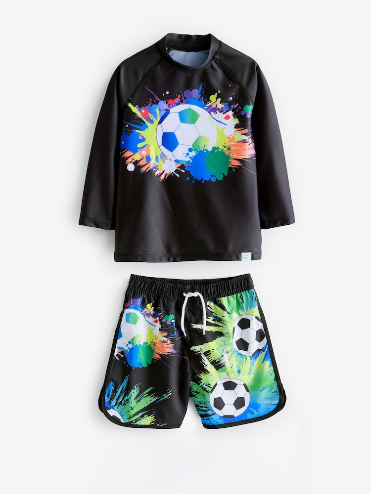 Harry Bear Black Football Swim Set 2 Piece - Image 1 of 5