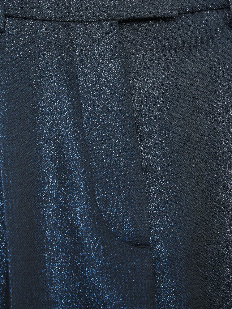 Reiss Navy Sienna Sparkle Tapered Trousers - Image 6 of 6