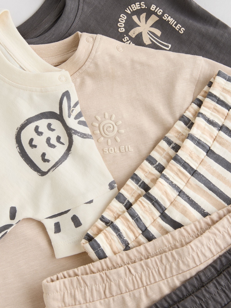 Mono Palm Baby Tops and Shorts Set 6 Piece - Image 12 of 13